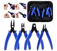 Glarks Set di 5 Pinze per Gioielli - Pinze per Anelli Divisi, Crimpare e Tagliare Fili di Memoria - Per Perline e Riparazioni