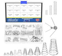 Glarks Set di molle coniche a torre coniche da 0,3/0,4/0,5/0,7/0,8/1/1,5 mm, 3 stili di 15 misure, molla di ritorno della pressione conica, molle coniche compresse piccole per riparazioni domestiche