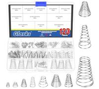 Glarks Set di molle coniche a torre coniche da 0,3/0,5/0,7/0,8/1 mm, 10 misure di molla di ritorno della pressione conica, molle coniche compresse piccole per riparazioni domestiche