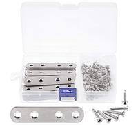 Glarks - Staffe dritte piatte, in acciaio INOX, 35 pezzi 20pcs 3inch
