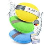 Glart 43PP, Set di 3 spugne per lucidatura in microfibra, 130x25 mm, pad per cere, polish, detergenti e sigillante vernice, alternativa a lucidatrice