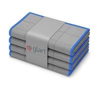 Glart 44C4B - 4 panni in carbonio, per la pulizia delle finestre, in carbonio, per auto, in microfibra, senza strisce e strisce, senza pelucchi, 50 x 40 cm, 400 g/m²
