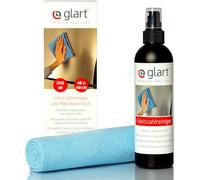 Glart 45ER Pulitore per Acciaio Inossidabile 250 ml con Panno in Microfibra Professionale, pulisce l'acciaio inossidabile senza striature, contro sporco, impronte digitali e grasso