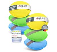 Glart 46PP, Set di 6 pad in microfibra, 130x25 mm, per applicazione cera, polish, detergenti e sigillanti per vernici auto, sostituiscono lucidatrice