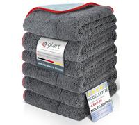Glart 471PP6 - Set di 6 Panni in Microfibra per la Lucidatura di Vernice, Vetri, Cruscotto, Pulizia di Auto, Moto, Panno in Microfibra, 60 x 40 cm, 6 Pezzi
