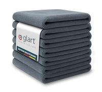 Glart 4747 Set di 7 Proteggere dalla Vernice, Soffici 380 gsm per Auto, Moto e Lucidatrice, Set di Panni in Microfibra per Dettagli, Senza Pelucchi, Altamente Assorbente 40x40 cm, Grigio (Anthracite)