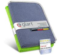 Glart 47TG panni in microfibra 2 pz, asciugamani auto XXL 70×40 cm, super
