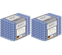 Glart 48GR Set da 10 Asciugamani Premium per Cucina, Asciugapiatti, Strofinacci, 100% Cotone OEKO-TEX, 45x90 cm, Blu, Prelavati, ancora più assorbente ad ogni lavaggio (Confezione da 2)