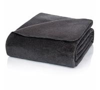 Glart Cosy coperta XL grigia 150x200 cm, extra soffice e calda come coperta per divano, divano o copriletto, senza maniche - perfetta per i bambini e il soggiorno