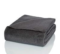 Glart Coperte in Pile, Oltre 200 g/m2, 130 x 160 cm, Grigio Platino, Confezione da 3