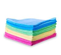 Glart H4488 set 3 panni microfibra colorati 40x40 cm - 600 g/m² assorbenti, lavabili, senza striature né pelucchi - per cucina, bagno, ufficio, auto, vetri e superfici delicate - uso quotidiano
