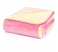 Glart J2H Coperta Morbida con Design di Renna in Rosa Antico - Coperta da Soggiorno in Misto di Cotone e Poliacrilico per Divano e Letto 150 x 200 cm