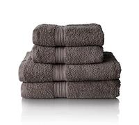 Glart - Set di asciugamani premium in spugna,composto da 2 teli doccia da 70x140 cm, e 2 asciugamani da 50x100 cm, antracite