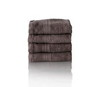 Glart Premium Set of Terry Hand Towels, Range of Terry Towels in 6 Colours and 5 Sizes, Colour: Anthracite, 4X Guest Towels 30 X 50 cm