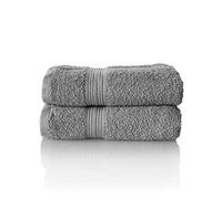 Glart - Set di asciugamani premium in spugna,composto da 2 asciugamani da 50x100 cm, grigio platino