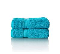 Glart - Set di asciugamani premium in spugna,composto da 2 asciugamani da 50x100 cm, turchese