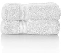 Glart - Set di asciugamani premium in spugna, disponibili in 6 colori e 5 dimensioni, composto da 2 asciugamani da 50x100 cm, bianco