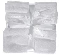 Glart - Set di asciugamani premium in spugna,composto da 6 asciugamani per il viso da 30x30 cm, bianco