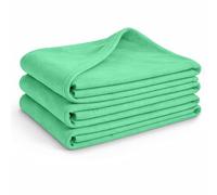 Glart Set da 3 coperte in pile Oeko-Tex in verde menta, 130x160 cm, oltre 200 g/m2, come coperta per divano, coperta morbida, coperta per divano o coperta da picnic