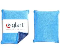 Glart Set of 2 Sponge Car Care, Blue/Grey, Microfibre Material, Drying Cloth Against Fog Windscreen, Polyester, polyamide