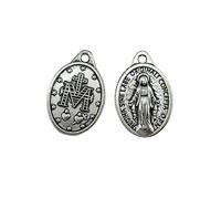 Glary 100 ciondoli a medaglietta religiosa della Beata Maria Miracolosa da 2,5 cm