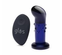 Glas - 4 pollici ricaricabile telecomandato vibrazione punteggiata G-Spot/P-Spot Plug