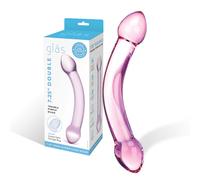 Glas 7.25" Double - Trouble Purple Glass Dildo, Hand Blown Glass 18 cm