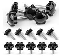 GlasFlength 15 viti con impugnatura a stella, M8 x 30 mm, dado a forma di stella, vite a testa a stella, M8, per macchine utensili, strumentazione, elettrodomestici