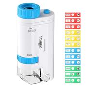 GlasFlength 60 x 120 mini microscopio tascabile per bambini e adulti, microscopio portatile a mano con vetrini, ideale per la scuola e i mini test