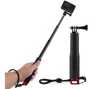 GlasFlength Asta per selfie per GoPro Hero 12 11 10 9 8 Black, asta telescopica Selfie Stick per Insta360/X3/One DJI Mini 3 Pro e altre fotocamere d'azione (lega di alluminio)