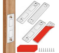 GlasFlength Calamite per Mobili Chiusura 2 Pezzi, Chiudiporta Armadio Magnets Ultra Sottile Calamita Adesivo per Cassetti Magnetiche per Ante Magnete Calamita Porta per Cucina Chiusure