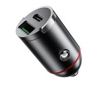 GlasFlength Caricabatterie Auto USB C [PD 30 W & QC 3.0], Doppia Porta Caricatore Auto Accendisigari USB C 12V con Ricarica Rapida Compatibili con iPhone 15 Pro Max iPad Samsung S23 Huawei LG Xiaomi