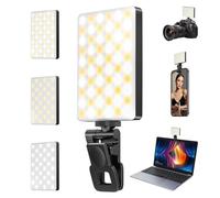 GlasFlength Selfie Light con clip, luce video LED luce portatile per fotocamera per telefono, iPhone, Android, iPad, laptop