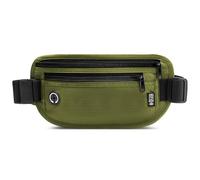 GlasFlength Marsupio da Viaggio con Blocco RFID, Cintura Portasoldi Antifurto per Uomo Donna Regolabile Sottile Borsa Sportiva per Passaporto Carte Contanti Impermeabile Cintura per Soldi (Oliva)