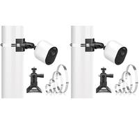 GlasFlength Staffa Telecamera Esterna, Supporto Universale a Palo per Arlo/Wyze/Eufycam Staffa di Montaggio con 4 Fascette Anelli Regolabili per Telecamera di Sorveglianza e Telecamere (Nero)