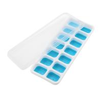 GlasFlength Stampo per cubetti di ghiaccio in silicone con coperchio, senza BPA, confezione da 4 contenitori per cubetti di ghiaccio, impilabili, per cocktail, whisky, caffè, quadrati per cubetti di