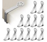 GlasFlength Tovaglia Clip in Acciaio, 12 Pezzi Ganci Ferma Tovaglia da Esterno Clip Impermeabile Fermatovaglia da Tavola Flessibili Mobile per Outdoor Barbecue Picnic Party 4.6 x 7.2 cm (Smile)