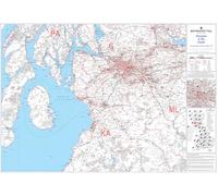 Glasgow and the Clyde Postcode 25 - Mappa laminata da parete