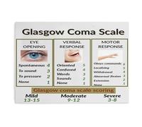 Glasgow Coma Scale Chart Poster