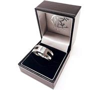 Glasgow Rangers FC Acciaio Inox Nero Inserto Fedina con Scatola Misura R U X