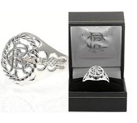 Glasgow Rangers FC Autorizzato Argento Sterling Crest Ring IN Confezione Regalo
