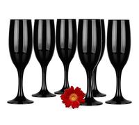 Glasmark KROSNO 1992 Bicchieri Da Champagne 6 Pezzi Flute Da Champagne Prosecco Alti 150 ml In Vetro Resistenti Nero