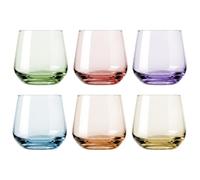 Glasmark Krosno 1992 Bicchieri per Acqua, Succhi e Cocktail 310 ml - Set da 6 Pezzi - Trasparenti, Multicolore - Set di Bicchieri per la Casa e la Ristorazione