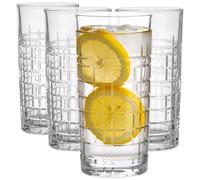 Glasmark KROSNO 1992 Bicchieri Set Bicchieri da Long Drink 4 Pezzi 320 ml Bicchieri da Acqua Bicchieri da Succo Bicchieri da Cocktail Bicchiere da Acqua per Succhi Molato Lavabili in Lavastoviglie