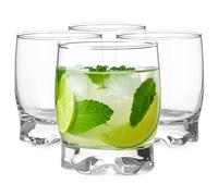 Glasmark KROSNO 1992 Bicchieri Set di 4 bicchieri 250 ml Bicchieri da acqua Bicchieri da cocktail Bicchieri da succo Bicchiere da acqua per succhi con fondo spesso lavabile in lavastoviglie