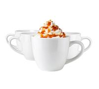 Glasmark KROSNO 1992 Bruno set di tazze 4 pezzi tazze da caffè tazze da tè in ceramica set da 4 bianco 230 ml