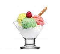 Glasmark KROSNO 1992 Coppe da Gelato e Dessert su Piede 180ml - Ciotole in Vetro per Macedonia e Pudding - Resistenti - Lavabili in Lavastoviglie - Elegante Set da 6 Pezzi Trasparente