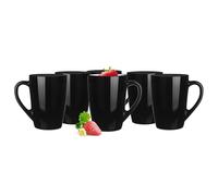 Glasmark KROSNO 1992 e Tè Caffè Con Manico Tazza 300 ml Robusto Lavabile In Lavastoviglie Lucido Malata Nero