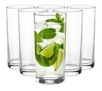 Glasmark KROSNO 1992 Set di 6 Bicchieri da Acqua Succo Long Drink Trasparenti Lavabili in Lavastoviglie 280 ml