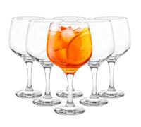 Glasmark KROSNO 1992 Set Di 6 i Da Rosso Bianco 650 ml Trasparenti Grandi Per Cocktail Acqua Gelato Dessert Lavabile In Lavastoviglie